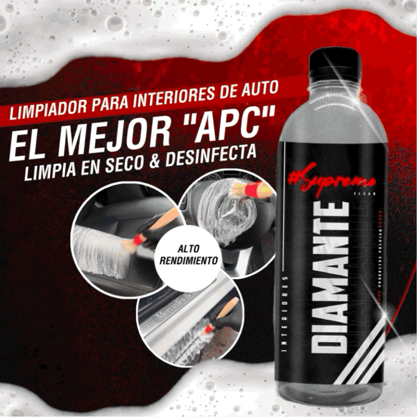 KIT INTERIORES PARA DETALLADO DE AUTO - Supremoclean