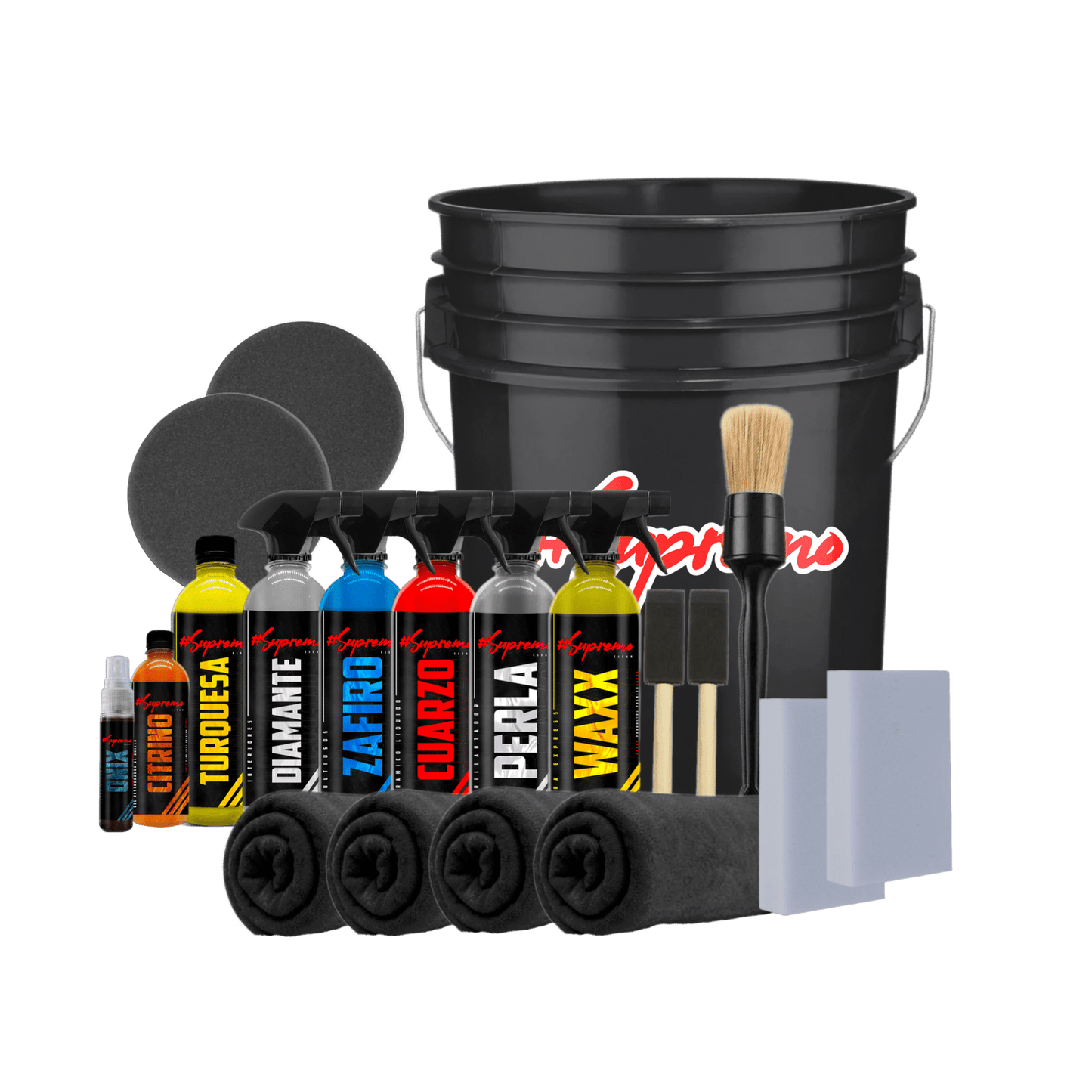 PREMIUM KIT DETALLADO AUTOMOTRIZ + CUBETA - Supremoclean