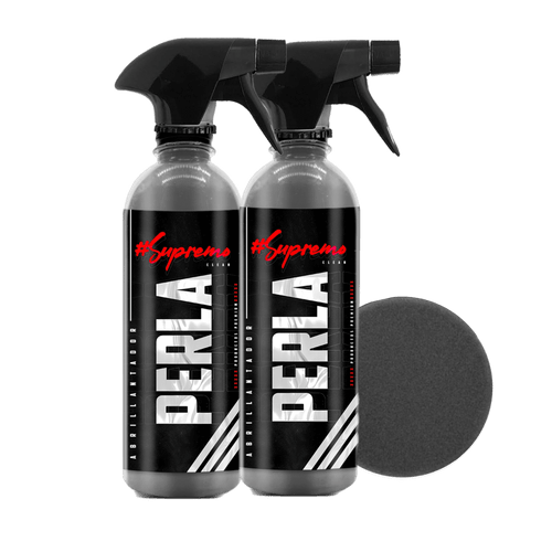 2 PERLA HIDRATADOR DE PLÁSTICOS Y MOLDURAS AUTOMOTRIZ+ APLICADOR - Supremoclean