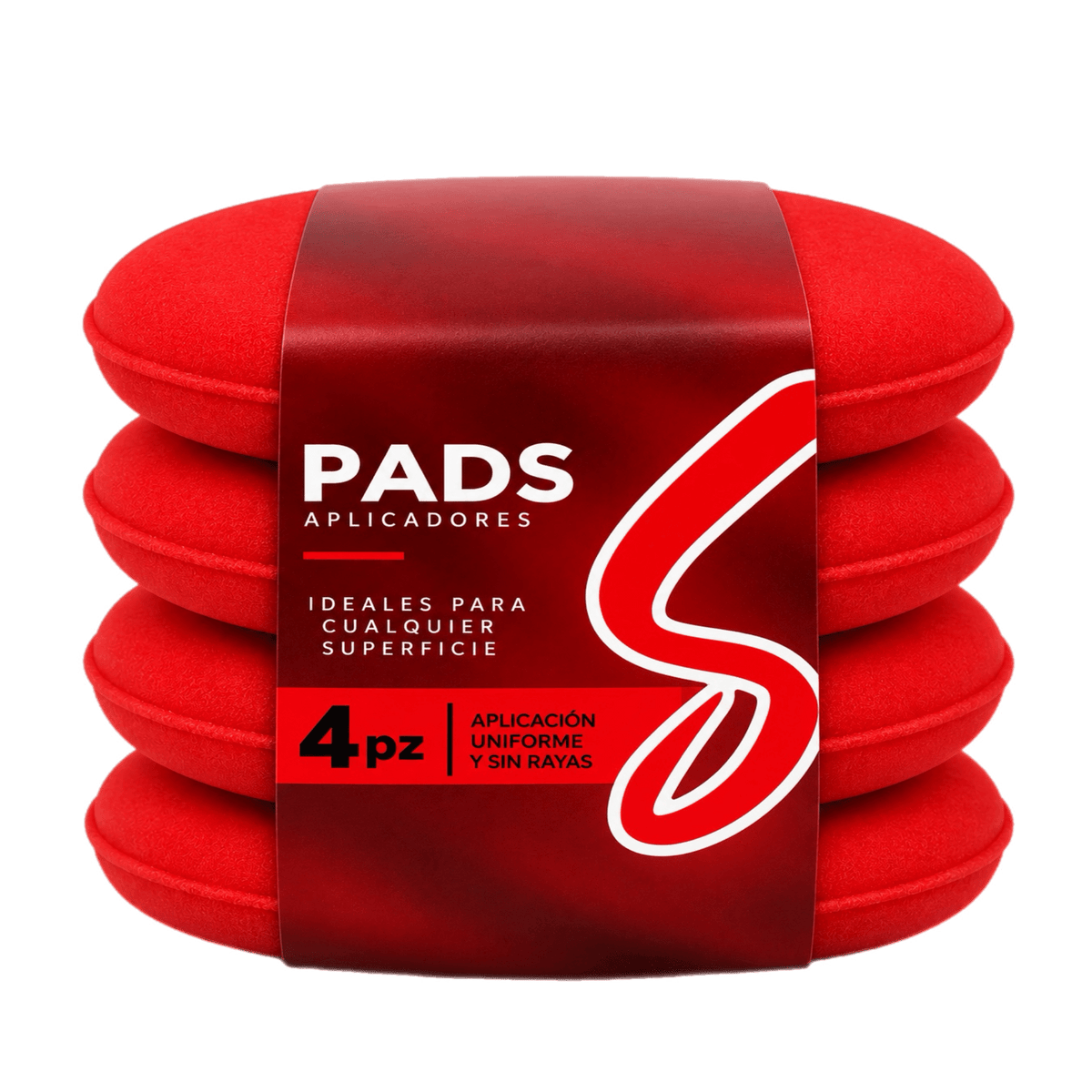 4 Pads Aplicadores SupremoClean Aplica Cera, Selladores y Protectores Automotrices. - Supremoclean