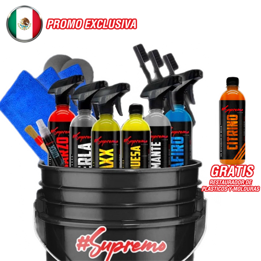 Supremocleanmx KIT CUBETA PARA DETALLADO AUTOMOTRIZ  (🚫AGOTADO🚫)