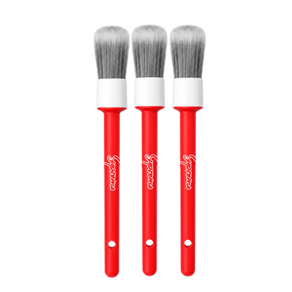 Set de 3 Brochas Detailing rojas SupremoClean.