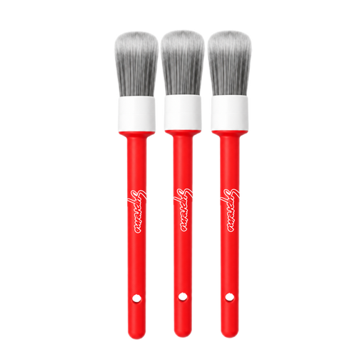 Set de 3 Brochas Detailing rojas SupremoClean.