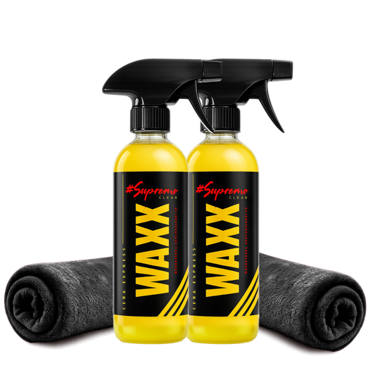 Kit 2 Waxx Cera Líquida + 2 Microfibras | Brillo Profundo y Larga Duración