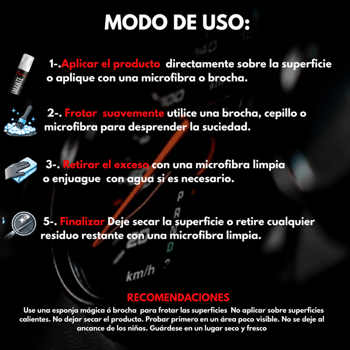 Diamante en Espuma – Limpiador APC para Interiores y Partes Delicadas | Espuma Activa de Alta Eficiencia - Supremoclean