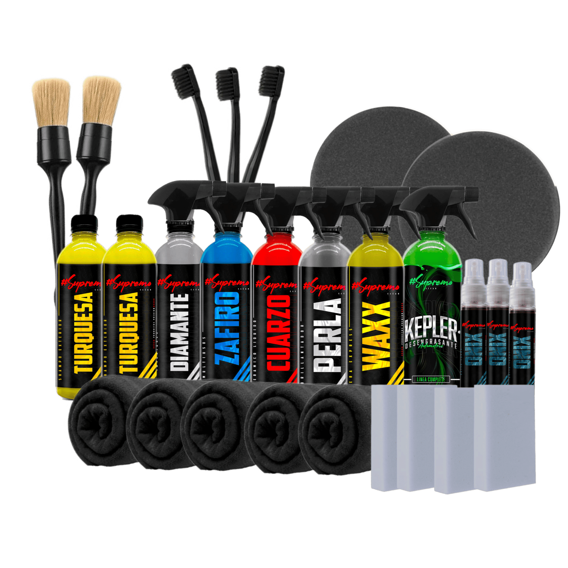 Golden Pack SupremoClean – Kit Completo de Detallado Automotriz Interior y Exterior Profesional - Supremoclean