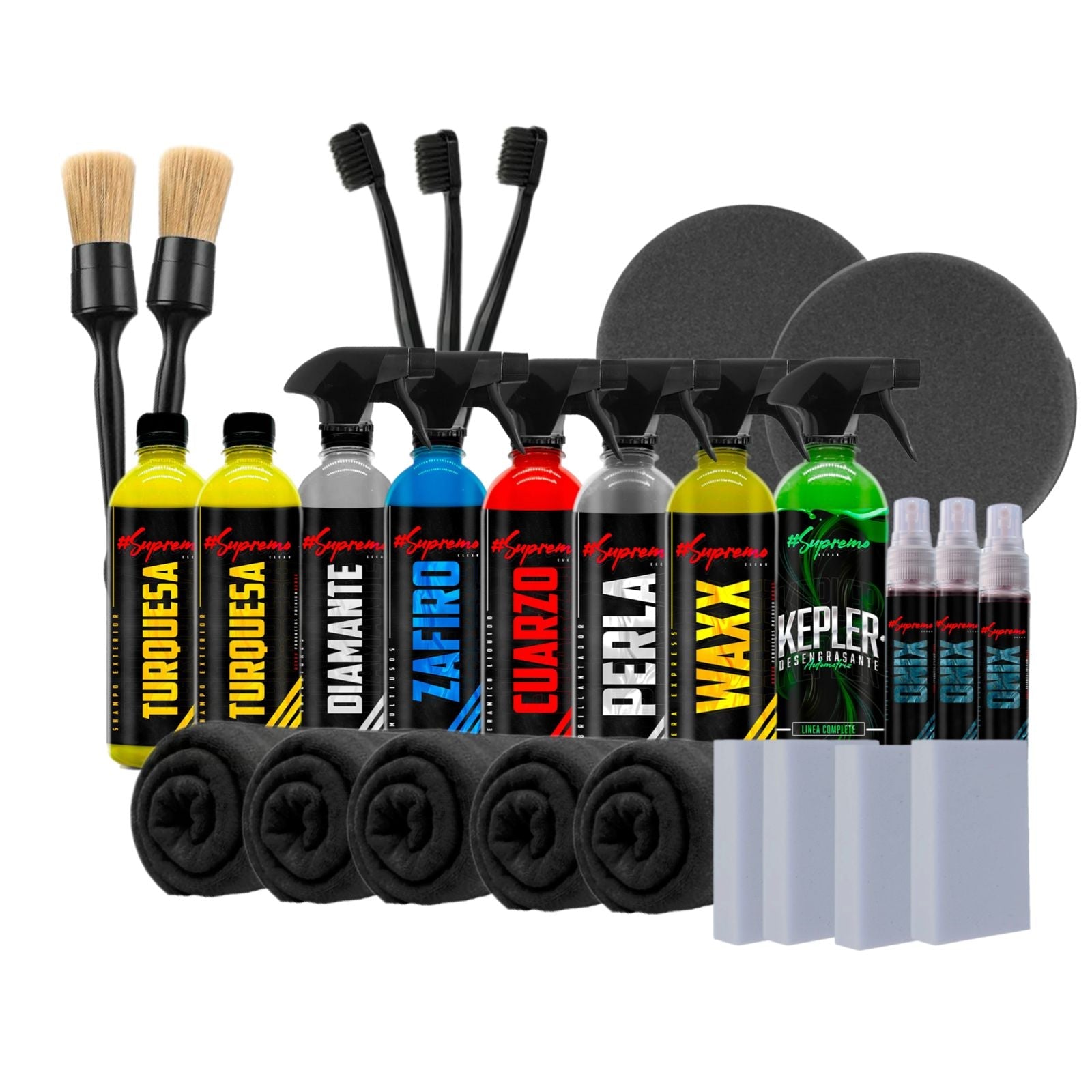 Golden Pack SupremoClean – Kit Completo de Detallado Automotriz Interior y Exterior Profesional - Supremoclean