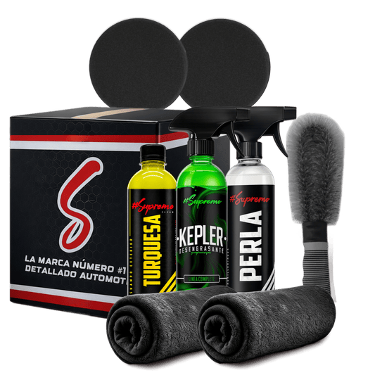 Kit de Detallado Exterior – Limpieza Profesional con Desengrasante, Shampoo y Accesorios - Supremoclean