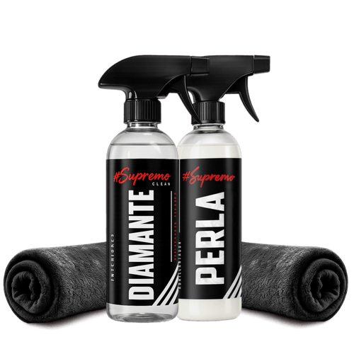 Kit Limpieza e Hidratación SupremoClean – Diamante + Perla + 2 Microfibras + 2 Atomizadores | Limpieza y Protección Profesional - Supremoclean
