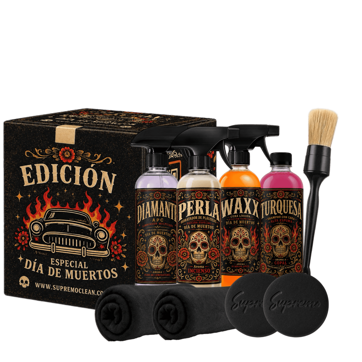 Kit para detallado automotriz edición especial día de muertos 2026 - Supremoclean