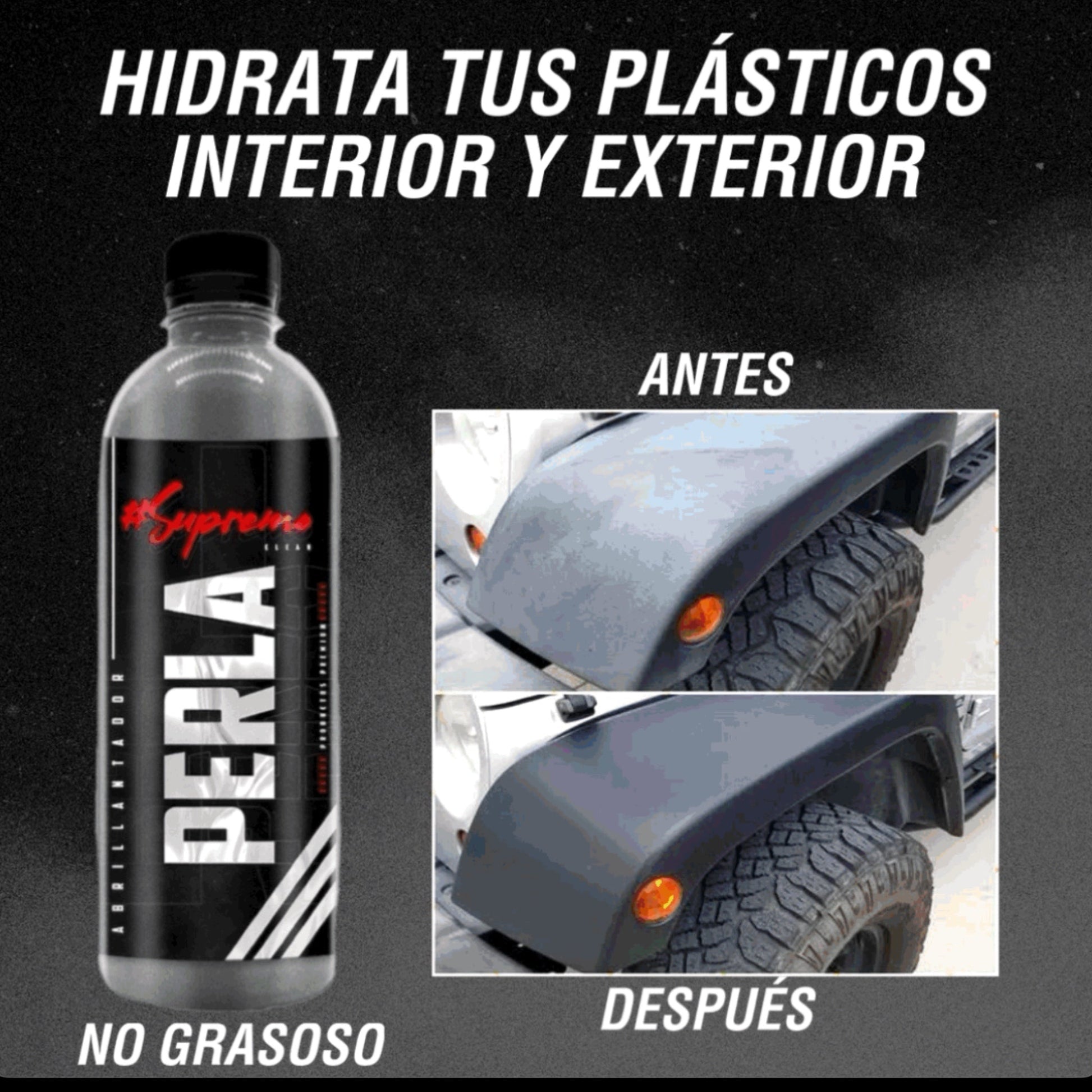 PERLA HIDRATADOR DE PLÁSTICOS CENIZOS Y OPACOS 2 LITROS - Supremoclean