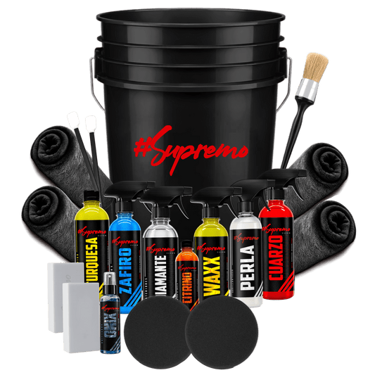 Premium Kit con Cubeta – Kit Profesional para Lavar Autos Completo. - Supremoclean