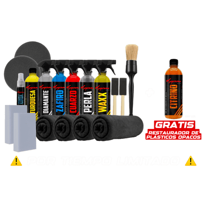 Premium Kit SupremoClean para detallado automotriz completo, limpieza, brillo y protección profesional interior y exterior