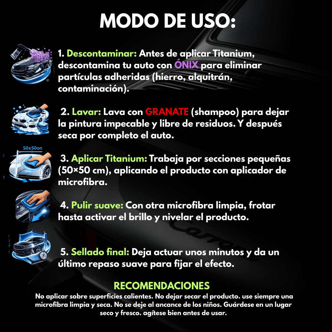 Sellador Automotriz Súper Hidrofóbico | Protección Extrema y Brillo Profesional - Supremoclean