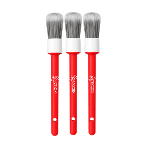Set de 3 Brochas Detailing rojas SupremoClean. - Supremoclean